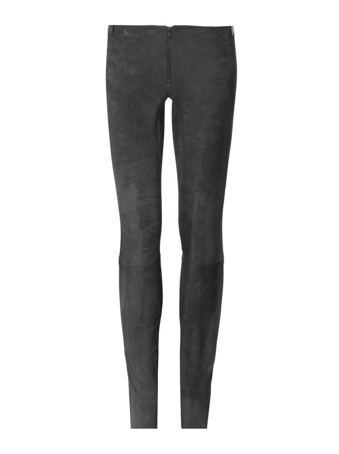 FRONT ZIP SUEDE LEGGING - BLACK image 5 - ALICE + OLIVIA