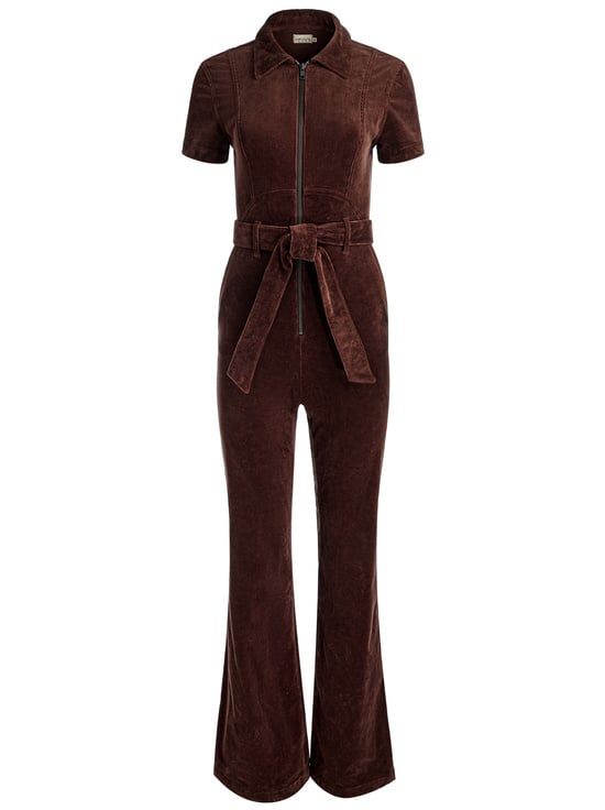 DARK CHOCOLATE-GORGEOUS CORDUROY JUMPSUIT