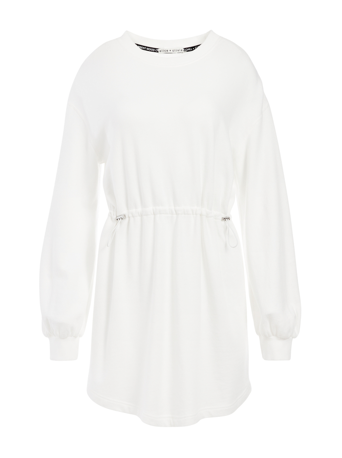 Heeda Toggle Mini Dress In Off White | Alice And Olivia
