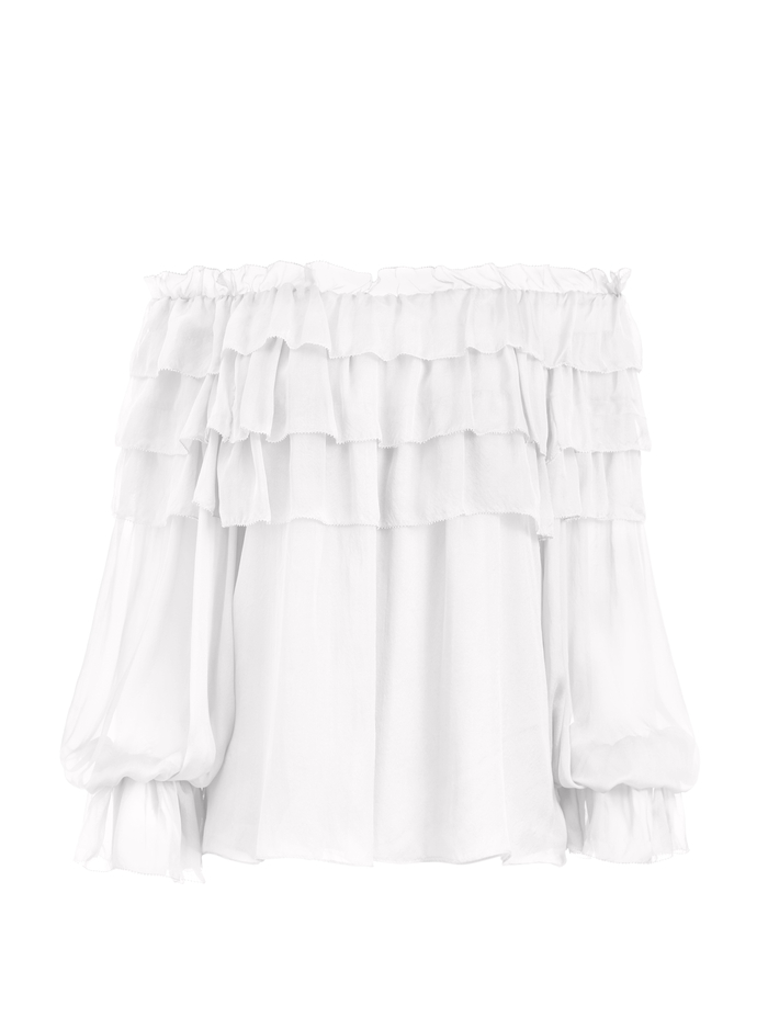 ERSA OFF THE SHOULDER BLOUSE - OFF WHITE image 5 - Alice And Olivia