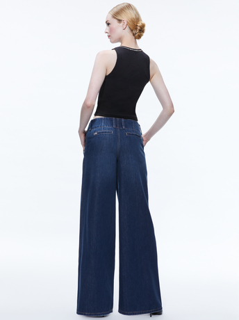 LOVE TRAIN-ANDERS LOW RISE PLEATED JEAN