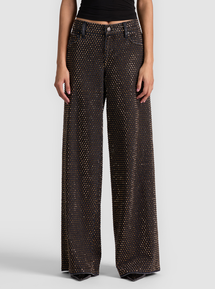 AMAZING EMBELLISHED JEAN - MAYA CHARCOAL BLACK - Alice And Olivia