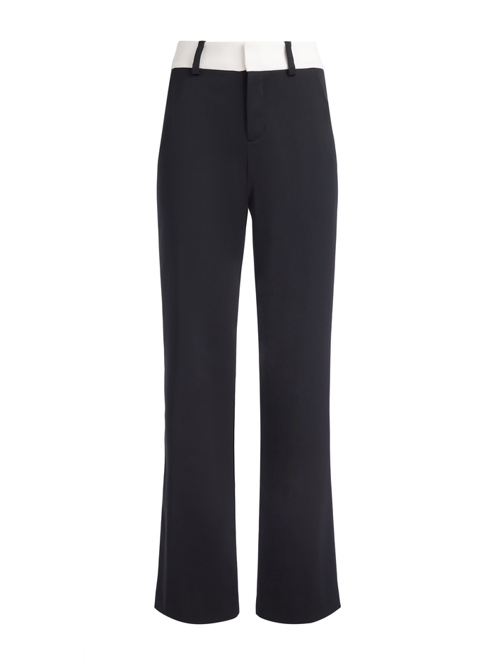 ALEXANDER TROUSER - BLACK/OFF WHITE image 5 - Alice And Olivia