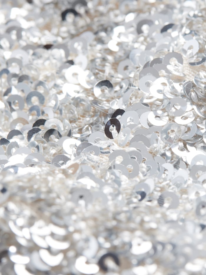 CATALINE SEQUIN JUMPSUIT - SILVER image 1 - Alice And Olivia