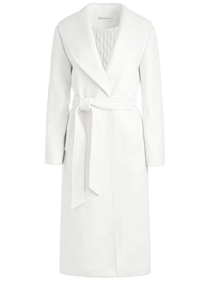 MARCELENE MIDI COAT - ECRU image 5 - Alice And Olivia