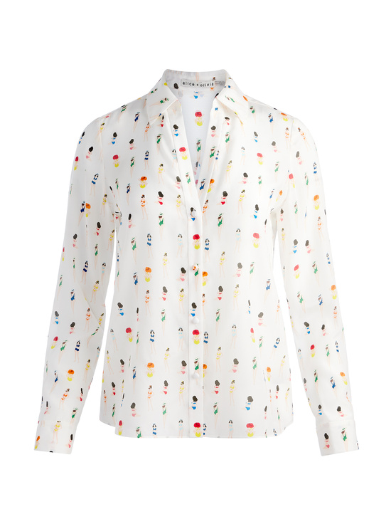 BEACH CLUB-ELOISE BUTTON DOWN BLOUSE