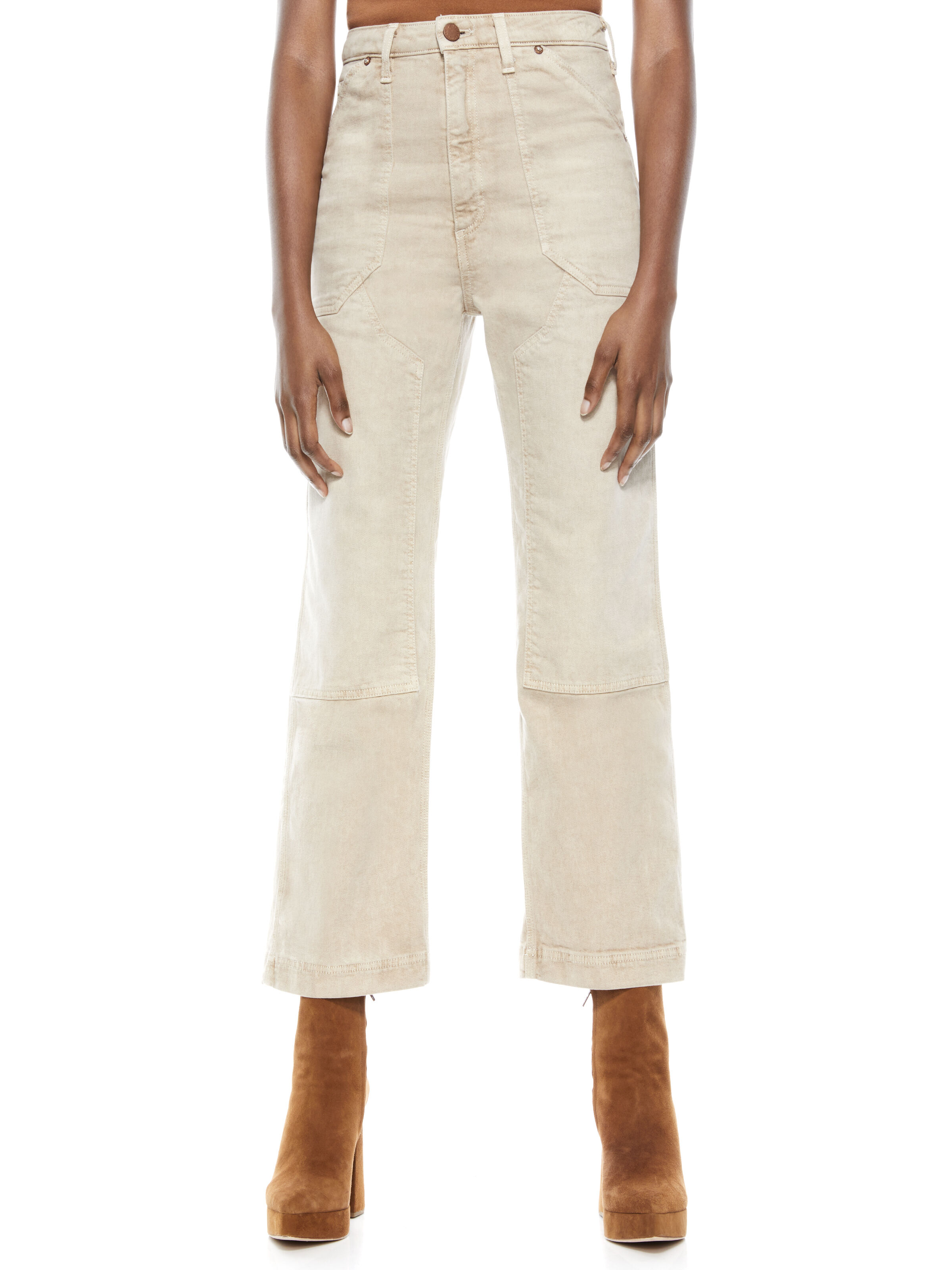 khaki utility jeans