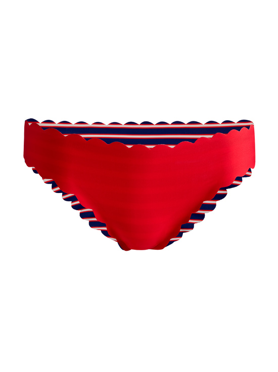 TEAKWOOD STRIPE FRENCH BLUE-A+O X PQ SWIM REVERSIBLE FULL BIKINI BOTTOM