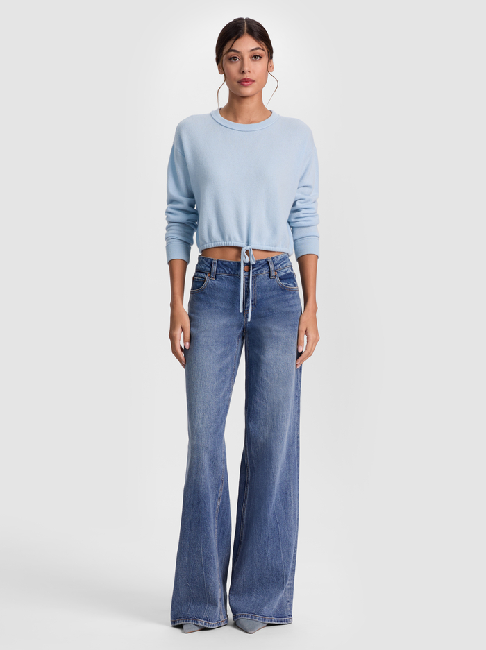 BERNETTA CROPPED DRAWSTRING PULLOVER - CAROLINA BLUE image 1 - ALICE + OLIVIA