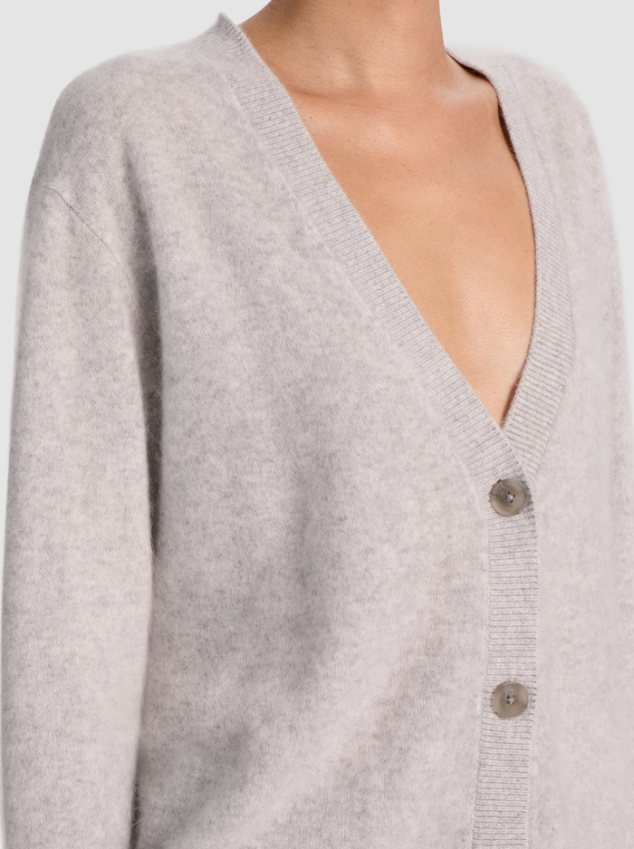 BRADLEY CASHMERE CARDIGAN - STORM GREY HEATHER image 3 - Alice And Olivia
