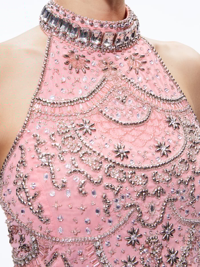 GATZ EMBELLISHED TOP - ROSE/MULTI image 3 - Alice And Olivia