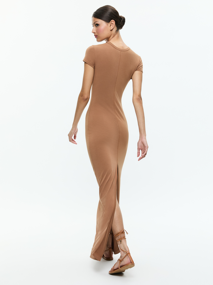DELORA TWO WAY MAXI DRESS - CAMEL image 2 - Alice And Olivia