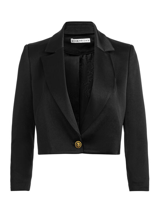 BLACK-INES CROPPED BOXY BLAZER