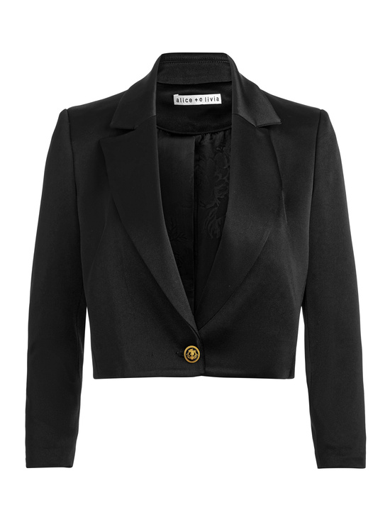 BLACK-INES CROPPED BOXY BLAZER