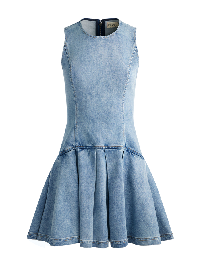 ADLEY DROP WAIST DRESS - ANABELL BLUE image 5 - Alice And Olivia