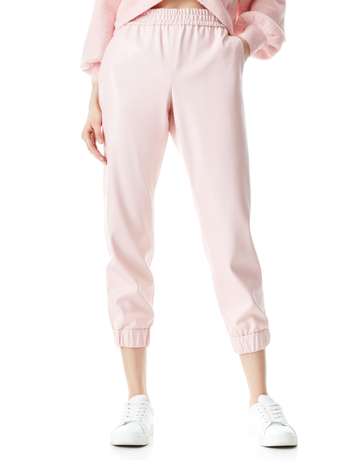 ENGLISH ROSE-PETE VEGAN LEATHER JOGGER-