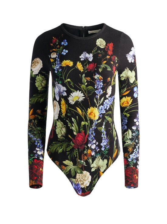 SOCIAL HOUR BLACK-OLEA LONG SLEEVE BODYSUIT