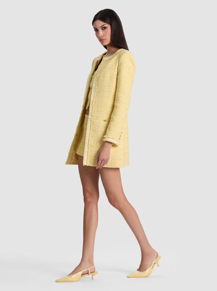 KIDMAN LONG JACKET - BUTTER image 4 - ALICE + OLIVIA