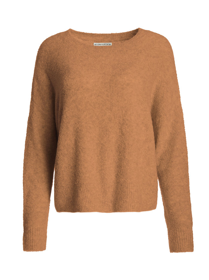 ROMA OVERSIZED PULLOVER - CAMEL image 5 - Alice And Olivia