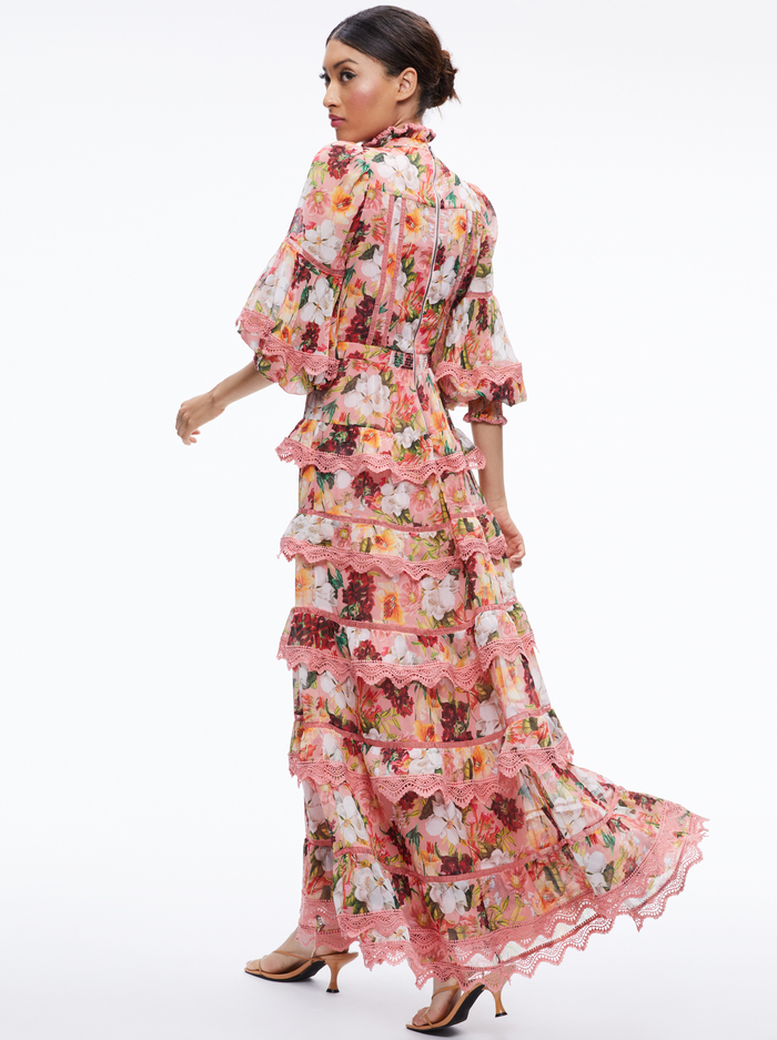 BROOKE HIGH NECK MAXI DRESS - JUNIPER FLORAL ROSE image 1 - Alice And Olivia
