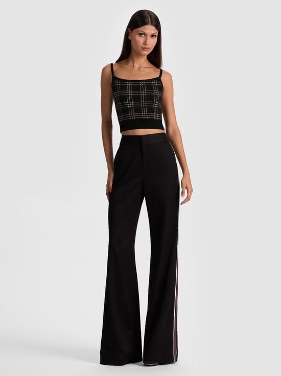 BLACK MULTI-MAUDE PLAID BRALETTE