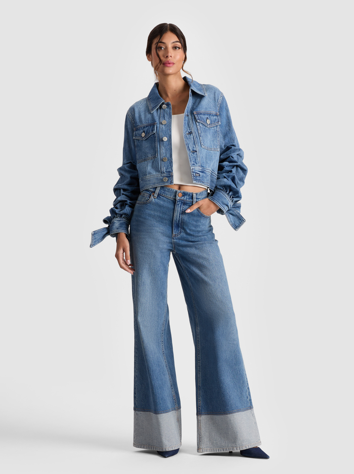 TIFF DENIM JACKET - AMI BLUE image 1 - Alice And Olivia