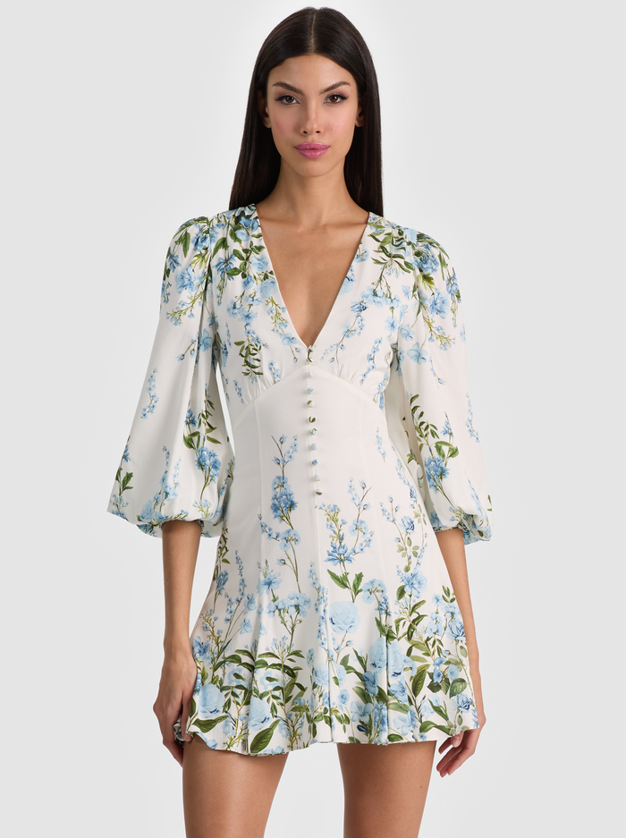 IRENE MINI DRESS - FRESH AIR CAROLINA BLUE image 3 - ALICE + OLIVIA