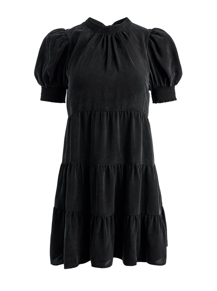 DORINE PUFF SLEEVE MINI DRESS - BLACK image 5 - Alice And Olivia