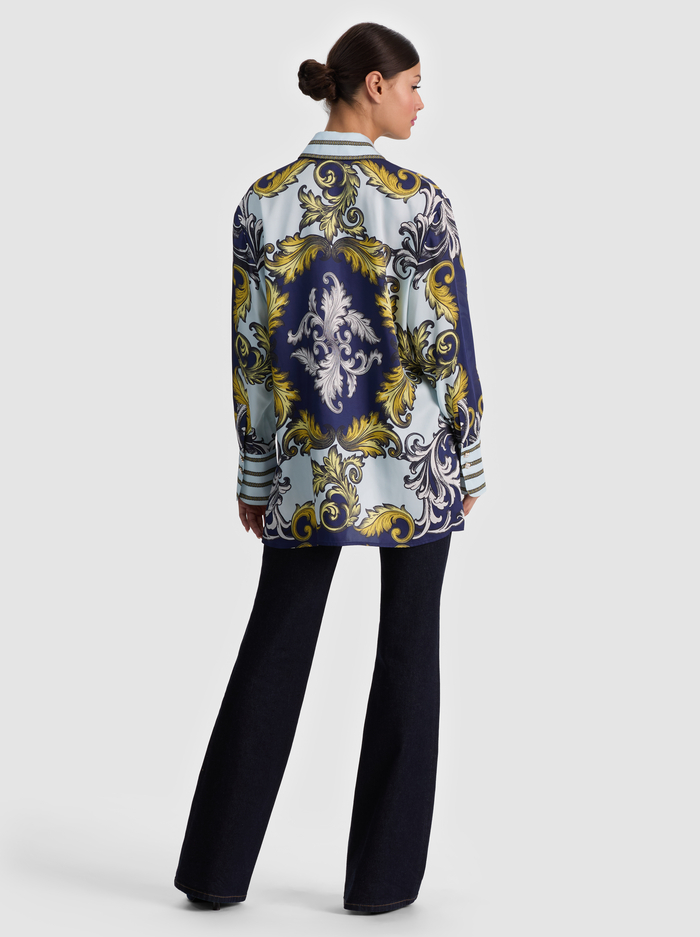 LANE OVERSIZED BUTTON DOWN - ANTIQUE SCROLL image 3 - ALICE + OLIVIA