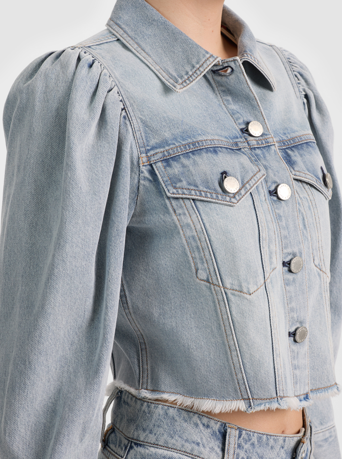 LANA DENIM JACKET - ROCKSTAR BLUE image 3 - ALICE + OLIVIA