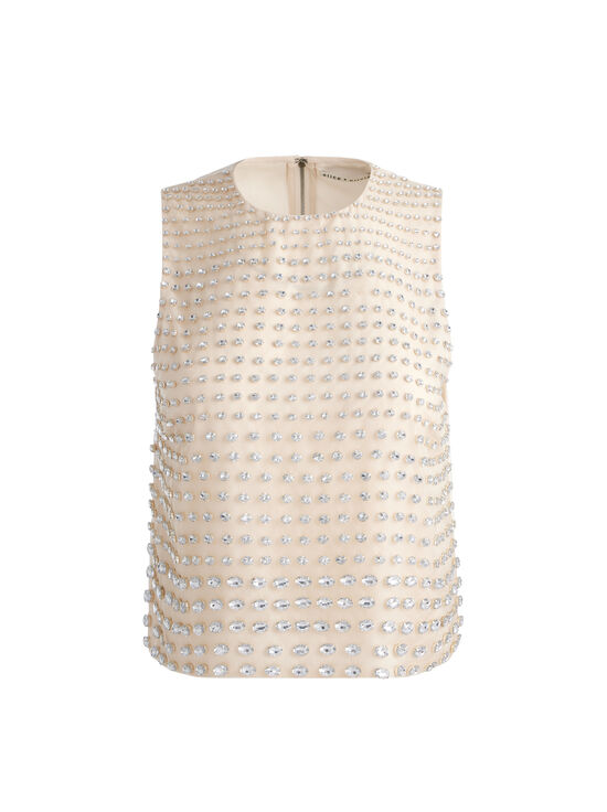CHAMPAGNE/CRYSTAL-AMAL EMBELLISHED TANK