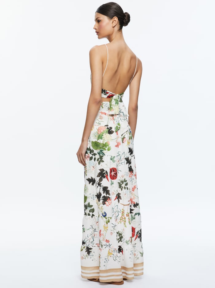 KAROLINA PANELED HALTER MAXI DRESS - BLUSH KISS VANILLA image 2 - Alice And Olivia