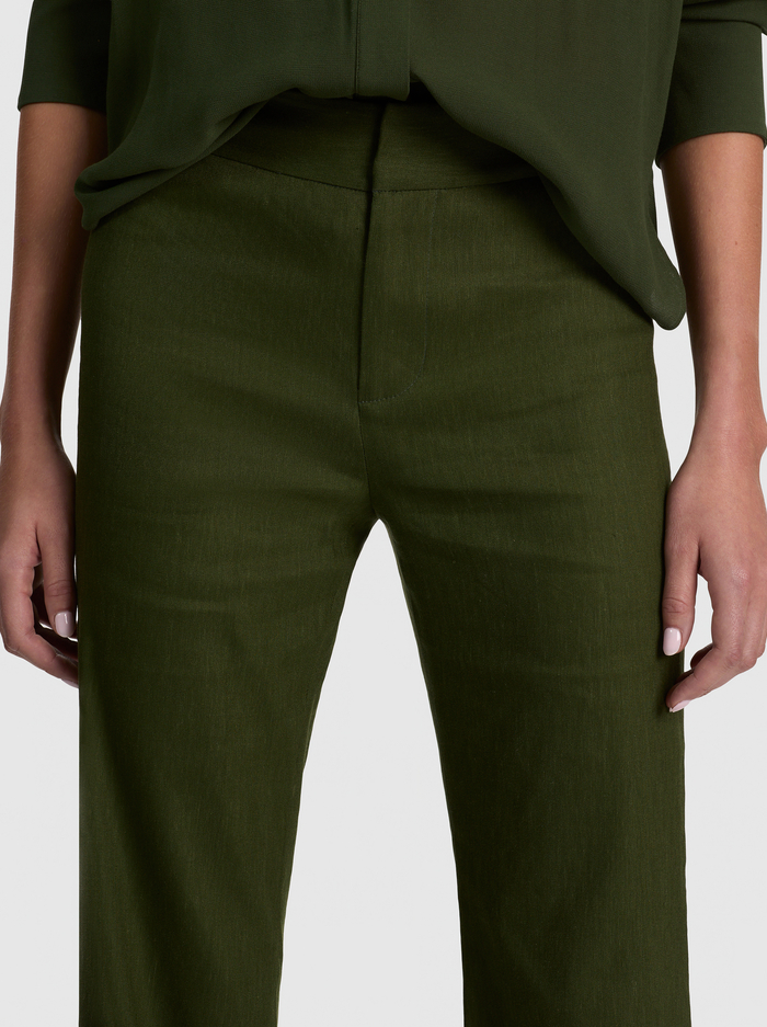 ANDREW LINEN PANT - DARK FERN image 3 - ALICE + OLIVIA