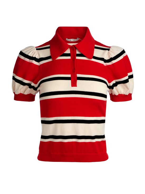 PERFECT RUBY MULTI-RAMONA STRIPED PULLOVER