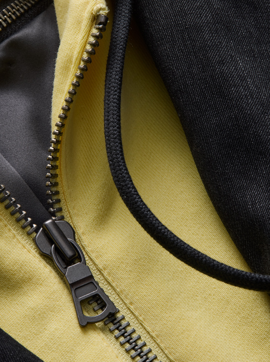 CHARCOAL/BUTTER-JORDAN BLAZER WITH REMOVABLE HOODIE