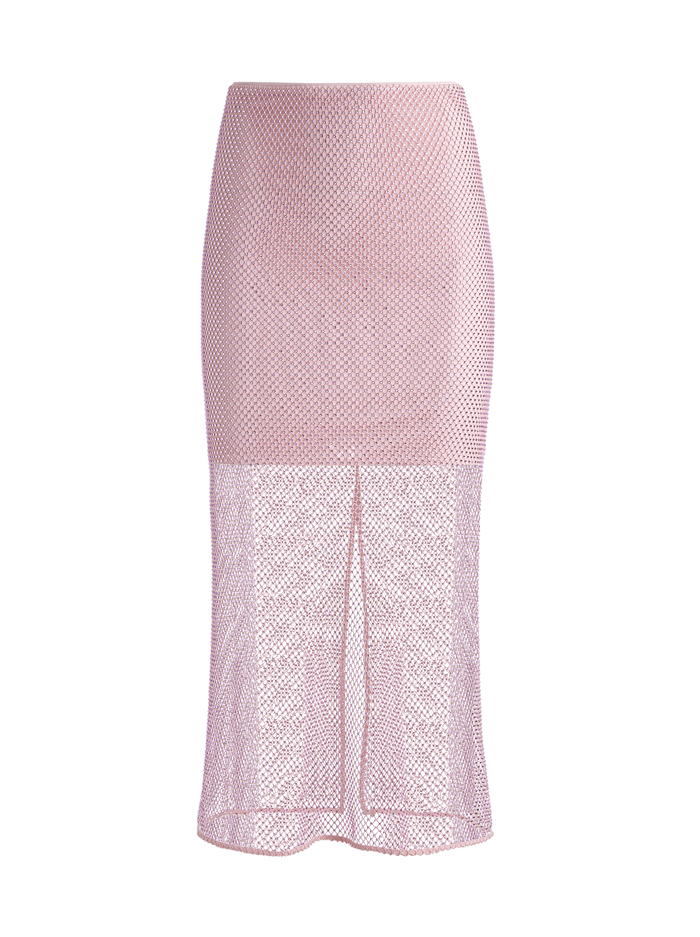 MAEVE CRYSTAL EMBELLISHED MIDI SKIRT - PETAL image 5 - Alice And Olivia