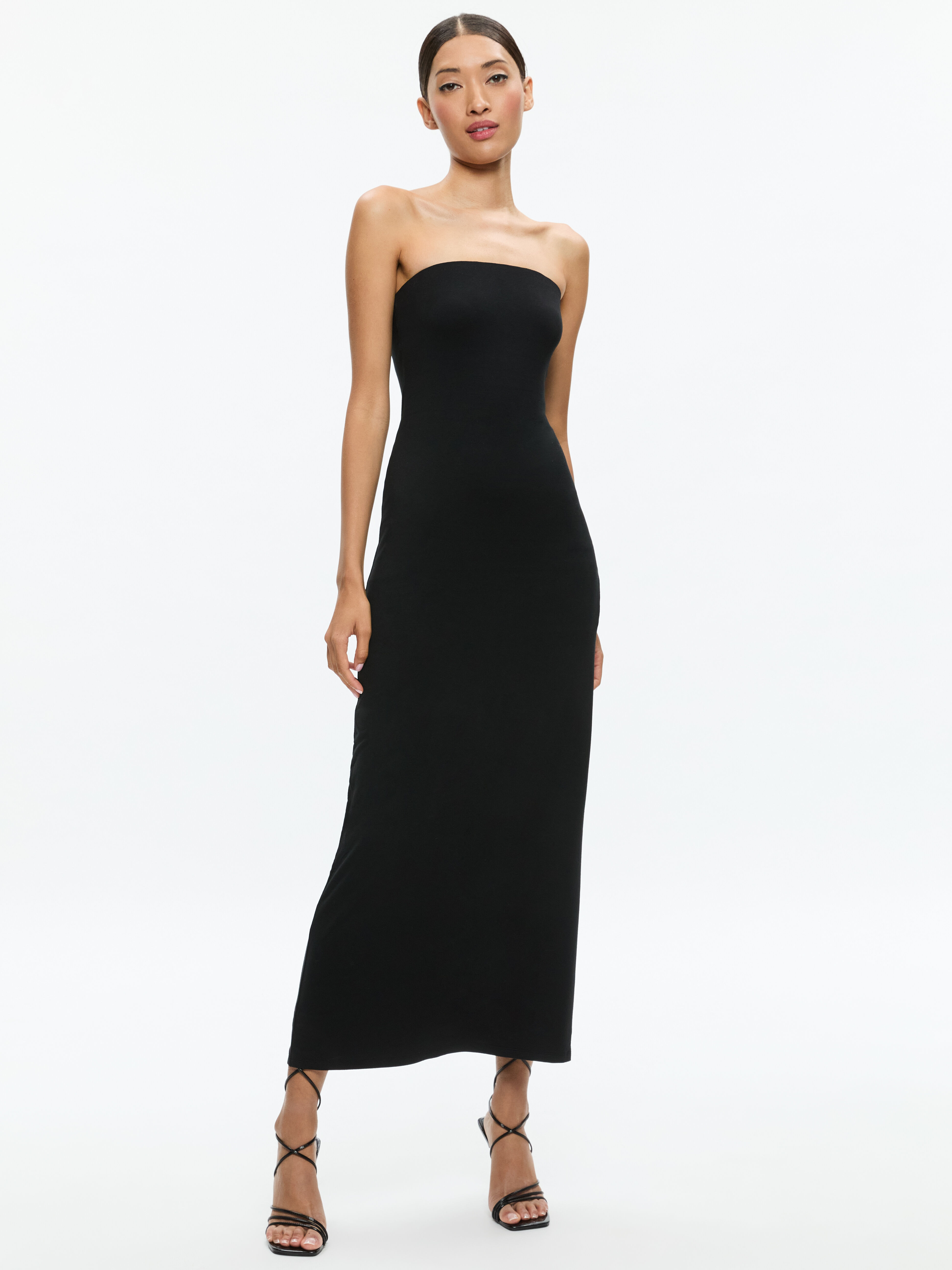 Delora Strapless Maxi Dress In Black Alice Olivia