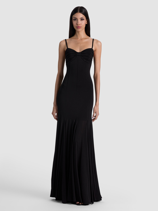 BLACK-IRINA TWIST FRONT MAXI DRESS