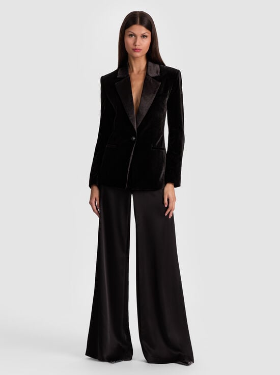 BLACK-SILAS VELVET BLAZER