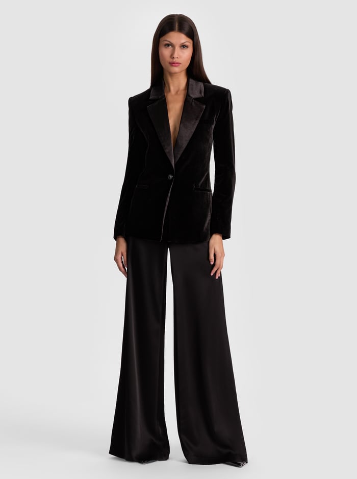 SILAS VELVET BLAZER - BLACK image 1 - Alice And Olivia