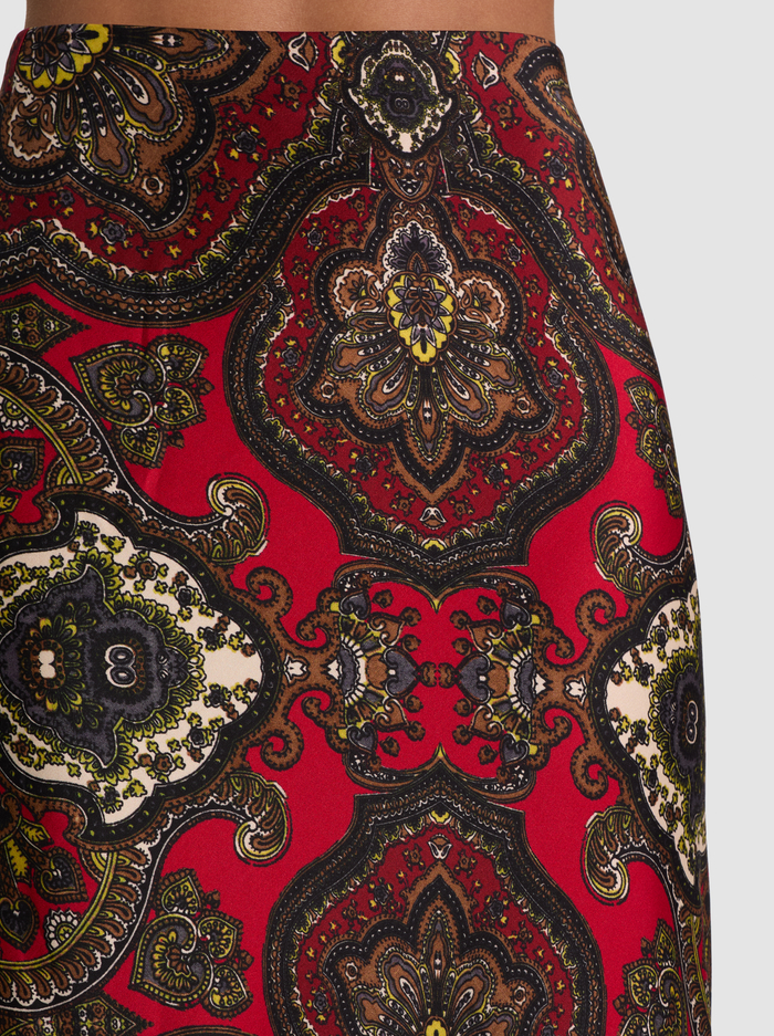 MAEVE ASYMMETRICAL SLIP SKIRT - BON VOYAGE HIBISCUS MULTI image 3 - ALICE + OLIVIA