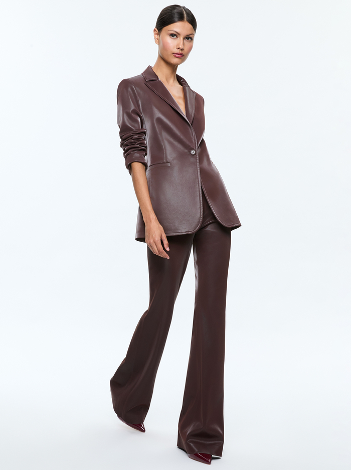 BREANN VEGAN BLAZER - ESPRESSO image 3 - Alice And Olivia