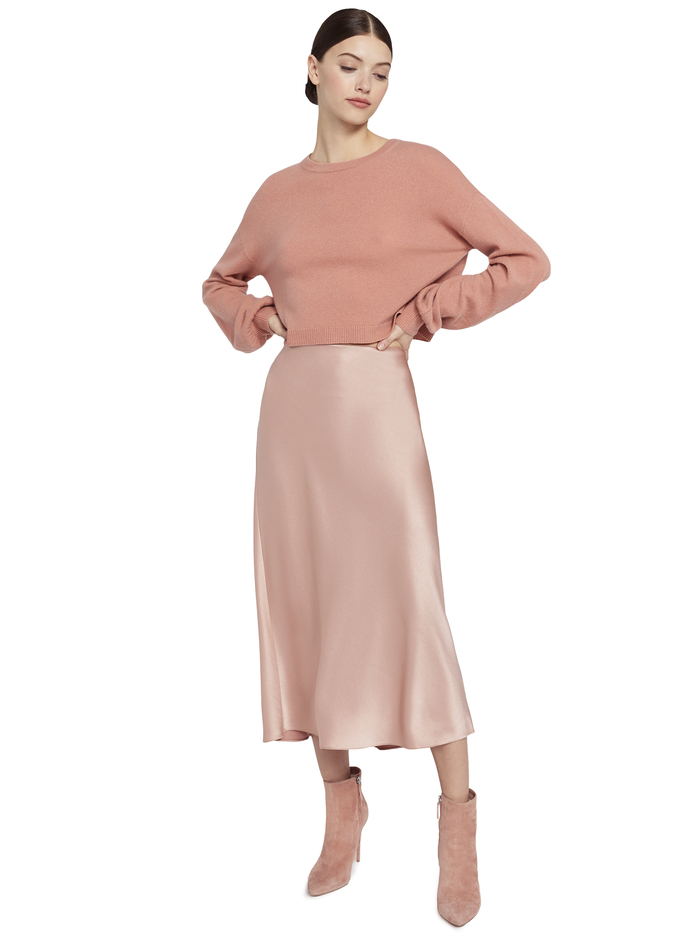 ANSLEY WIDE SLEEVE CROPPED SWEATER - ROSE TAN image 4 - ALICE + OLIVIA