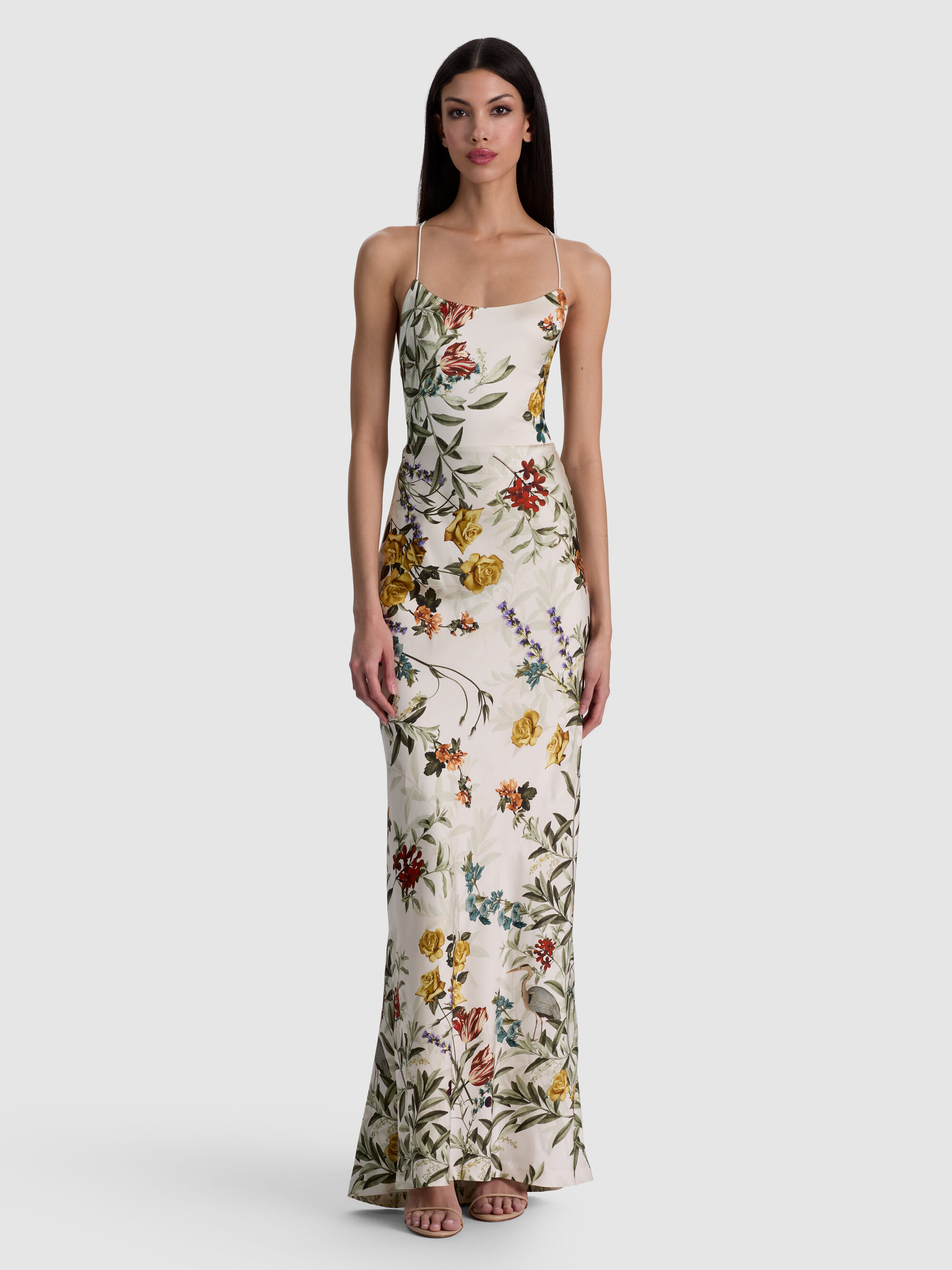 ABITO SOTTOVESTE LUNGO MONTANA - VANIGLIA CON SPRIGS DEL DESERTO - ALICE + OLIVIA