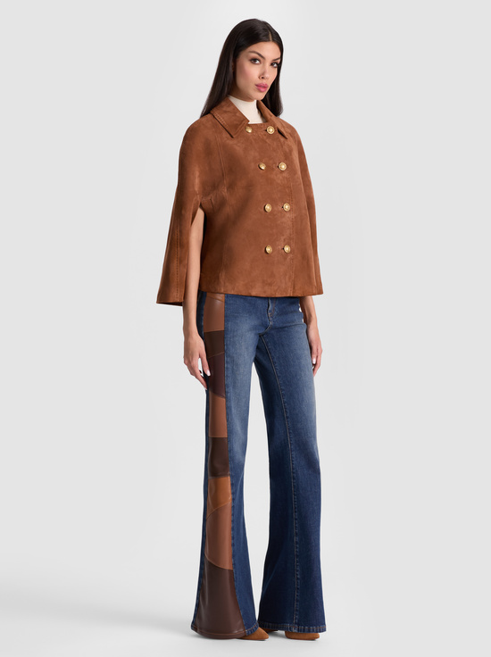 CAMEL-REYNALDA SUEDE MINI CAPE