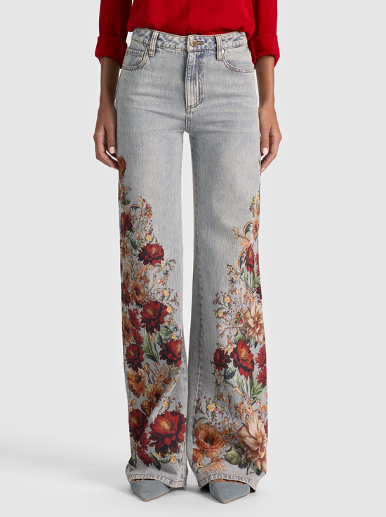 ROCKSTAR BLUE/FLORAL RADIANCE-CHIC PRINTED JEAN