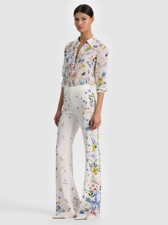 ANDREW PANT - TWISTING VINES OFF WHITE image 4 - ALICE + OLIVIA