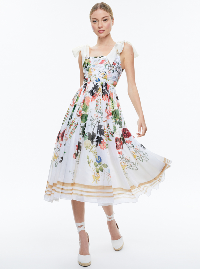 HAVEN FLARED MIDI DRESS - BLUSH KISS VANILLA image 3 - Alice And Olivia