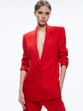 JOHANNA BOXY STRONG SHOULDER BLAZER - CINNAMON