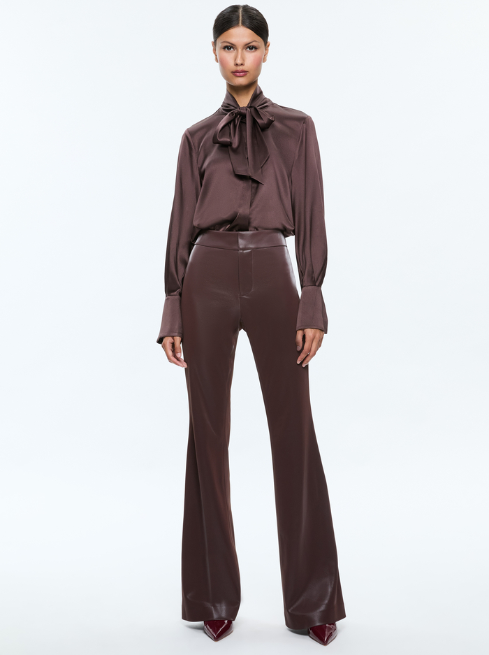 ANDREW VEGAN PANT - ESPRESSO image 1 - Alice And Olivia